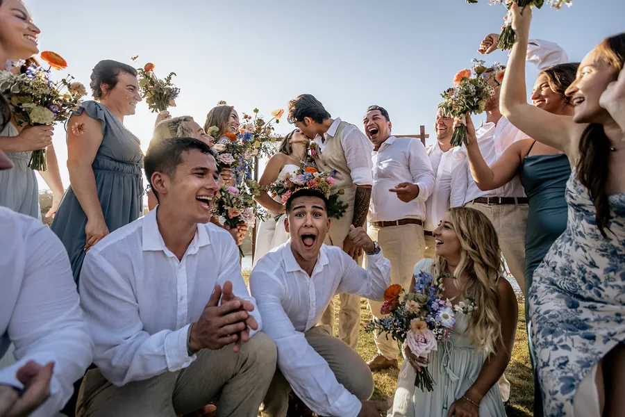 Boda en la playa en Don Pedro's Palapa, Sayulita, Nayarit, México